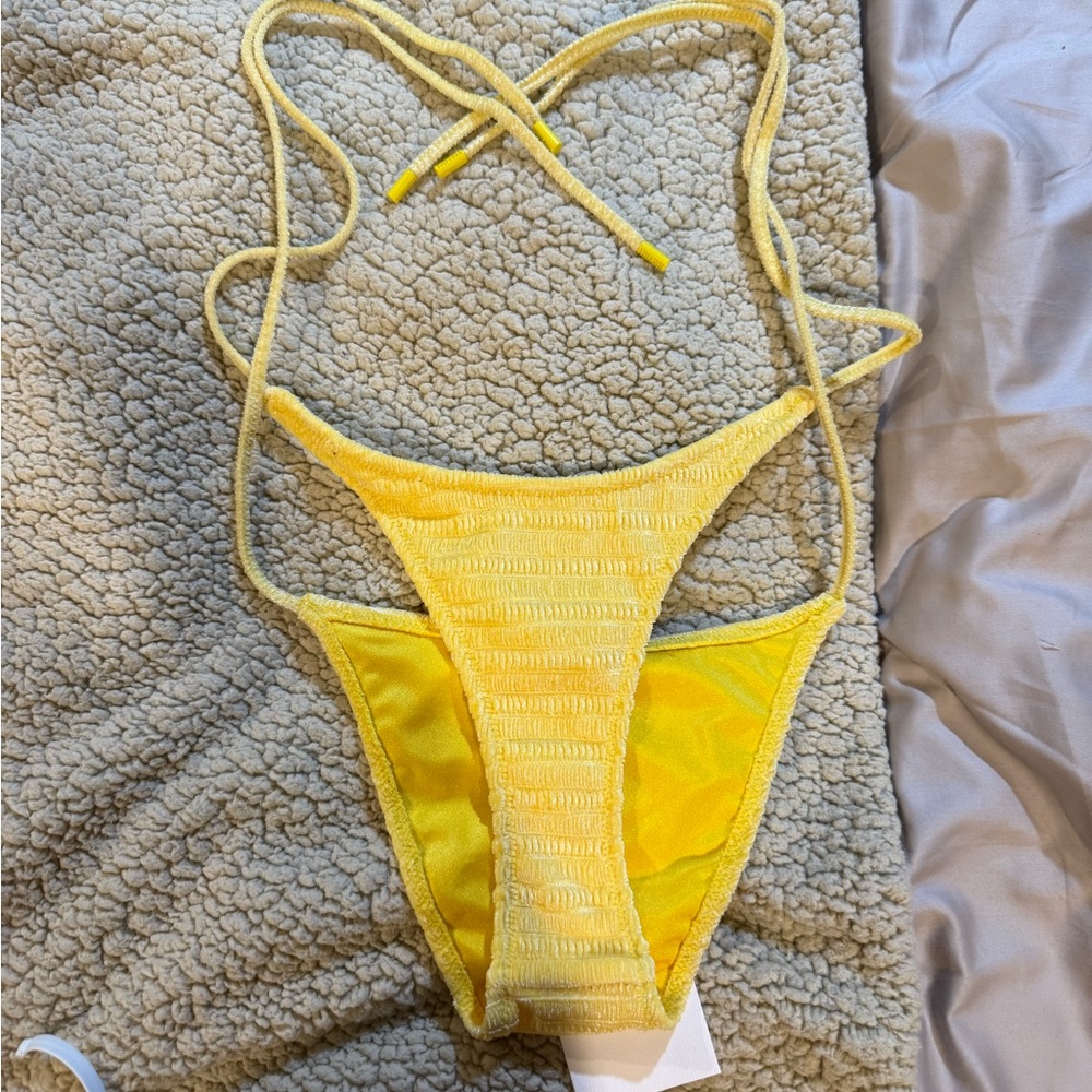 Triangl yellow velvet bottoms